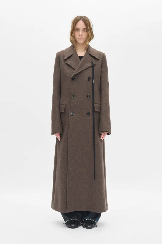Agniet Long Fitted Double Breasted Coat made by Ann Demeulemeester