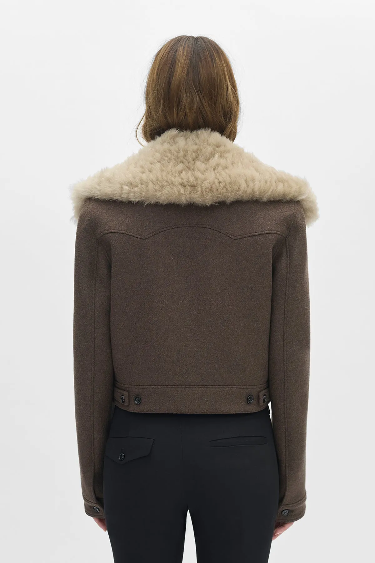 Wiebke Wool and Shearling Perfecto sold by Ann Demeulemeester product image thumbnail 3