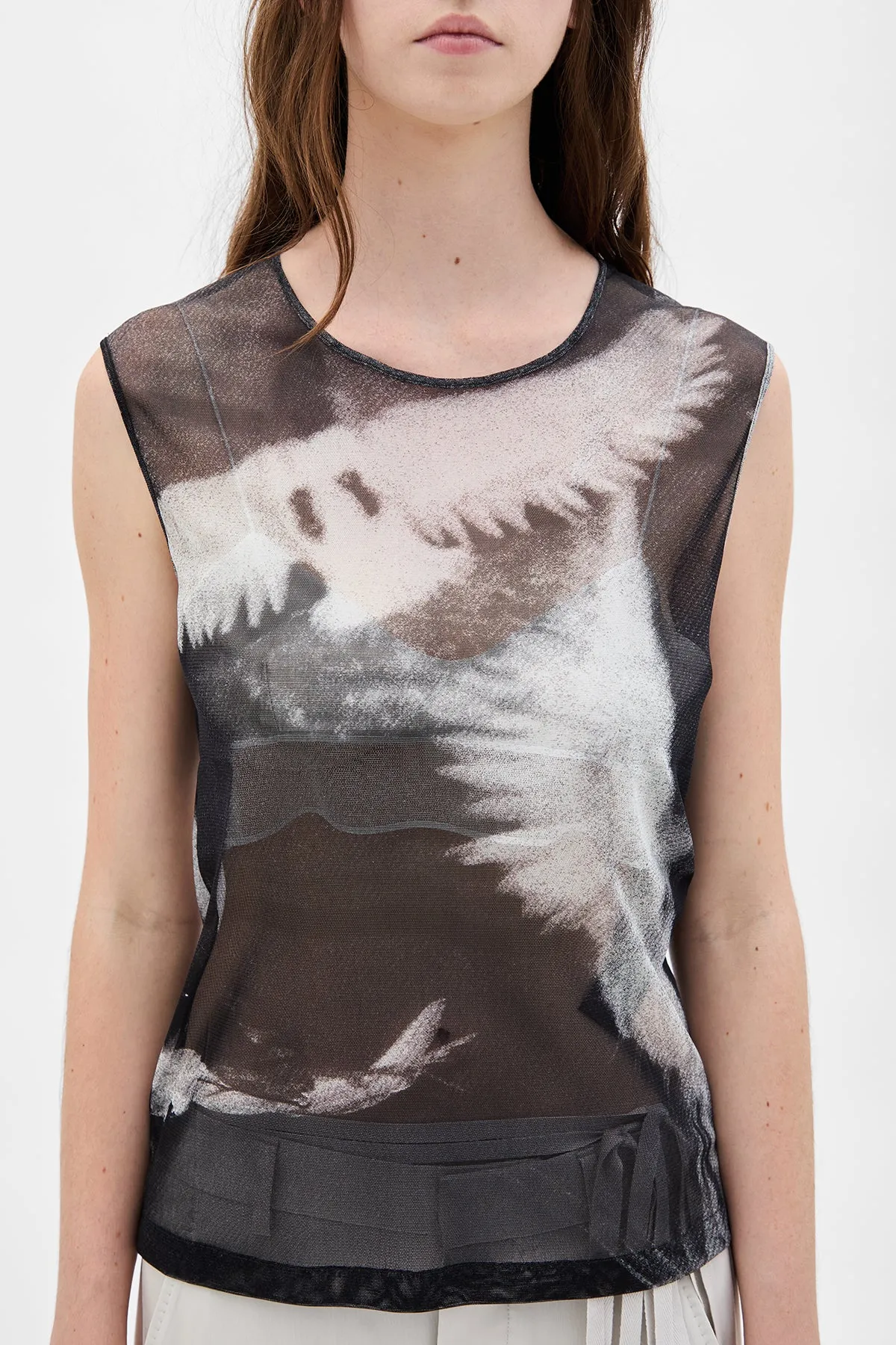 Doves Printed Tulle Top sold by Ann Demeulemeester product image thumbnail 5