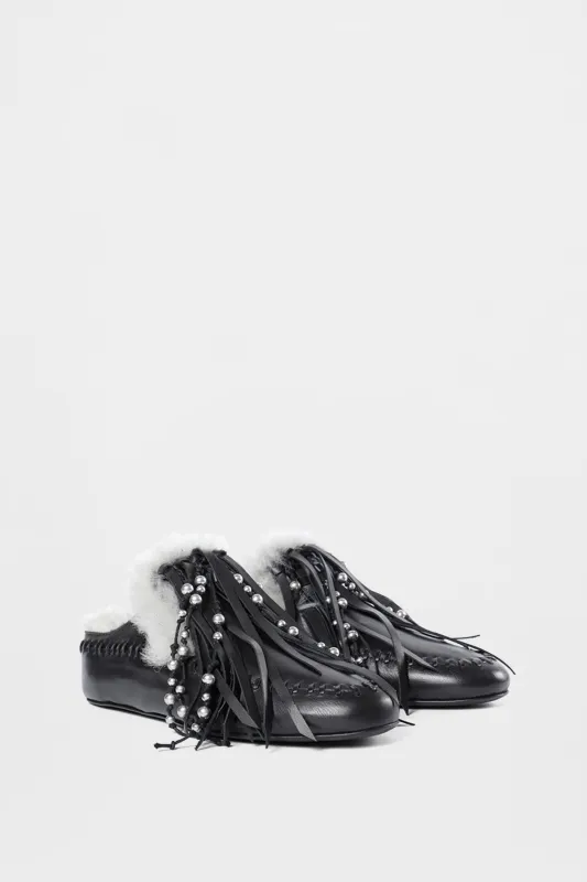 Olai Soft Fringe Mules sold by Ann Demeulemeester