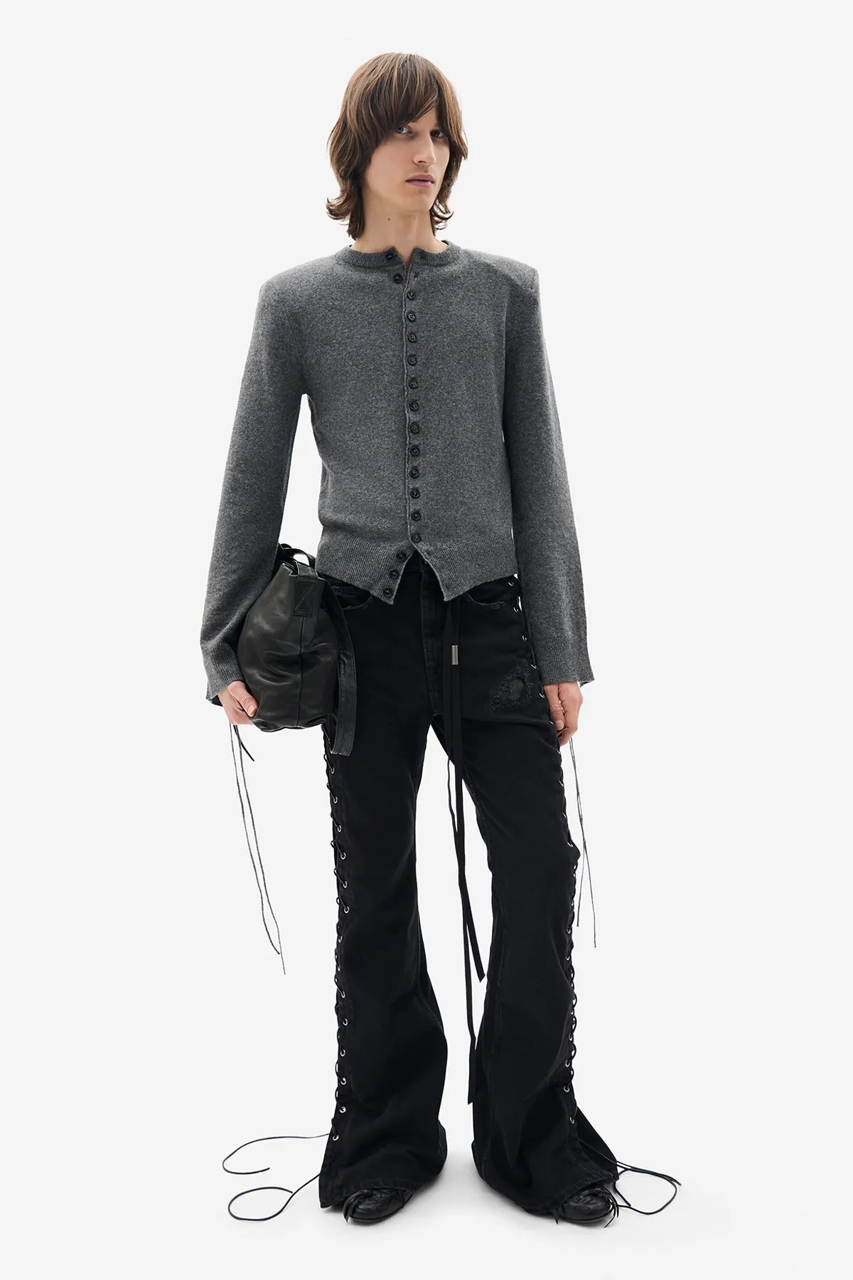 Tarik 5 Pockets Slim Fit Bootcut Trousers sold by Ann Demeulemeester product image thumbnail 4