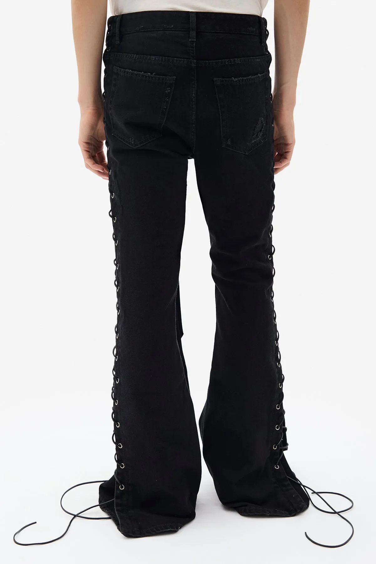 Tarik 5 Pockets Slim Fit Bootcut Trousers sold by Ann Demeulemeester product image thumbnail 3