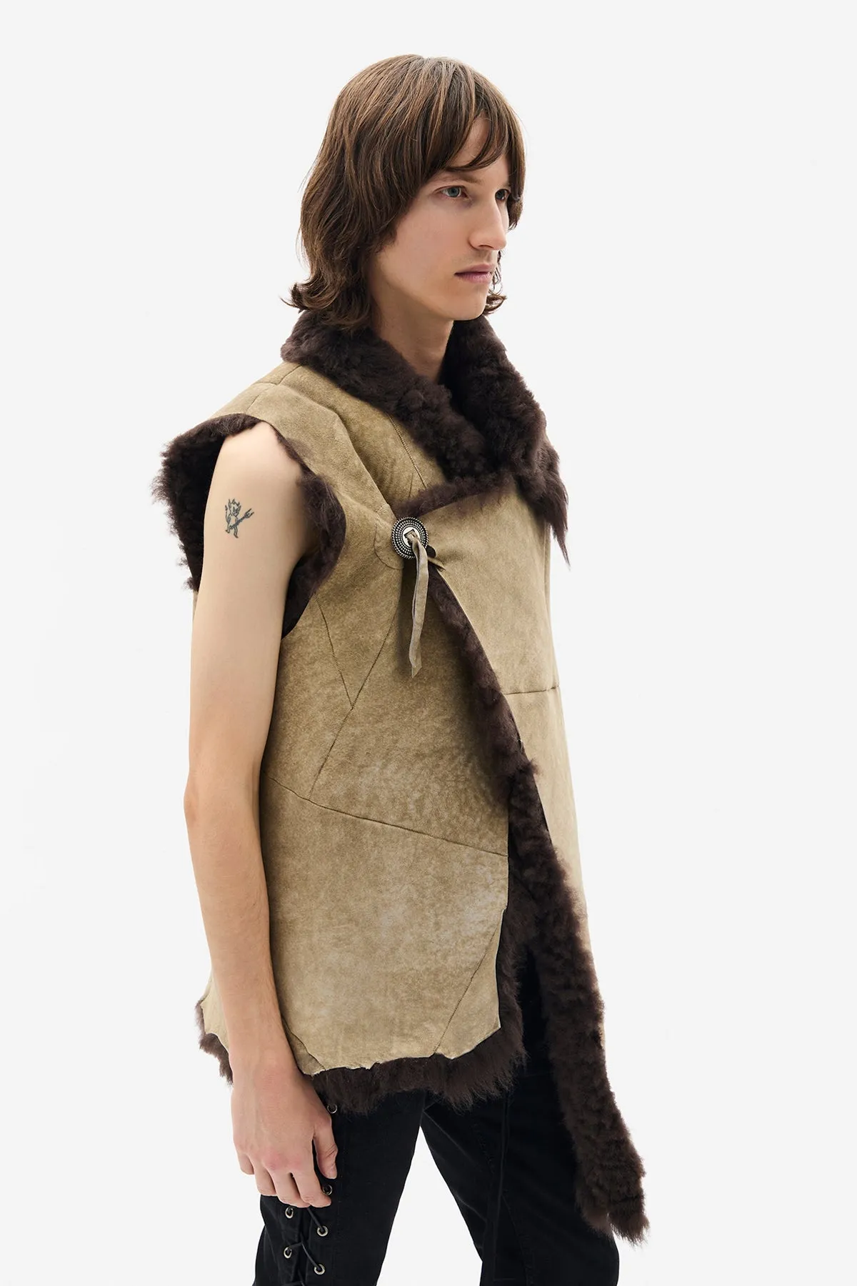 Addie Asymmetric Fur Waistcoat sold by Ann Demeulemeester product image thumbnail 2