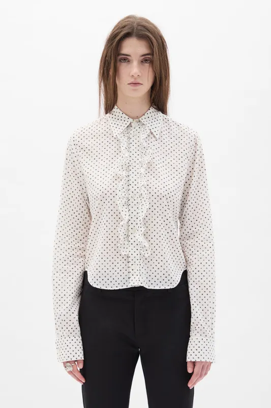 Erma Slim Fit Ruffled Shirt sold by Ann Demeulemeester