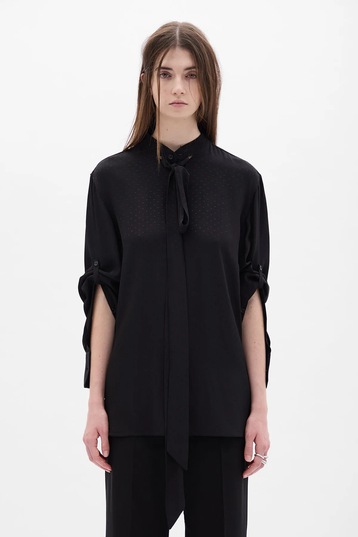 Dien Stand Collar Long Shirt sold by Ann Demeulemeester