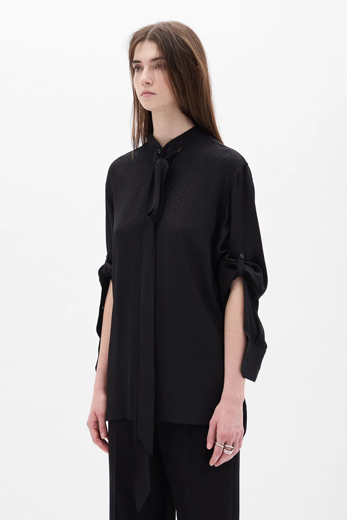 Dien Stand Collar Long Shirt sold by Ann Demeulemeester product image thumbnail 2