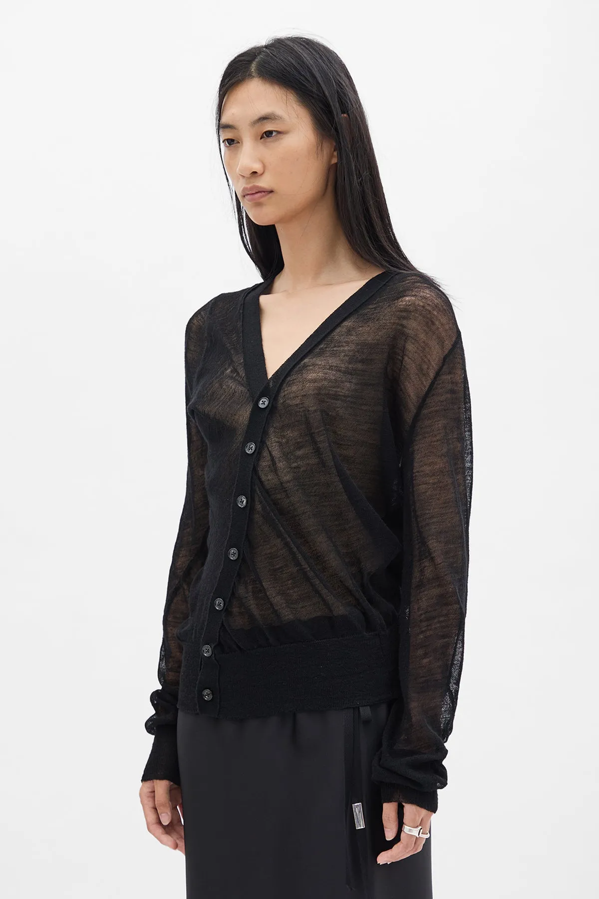 Josa Light Twisted Cardigan sold by Ann Demeulemeester product image thumbnail 2