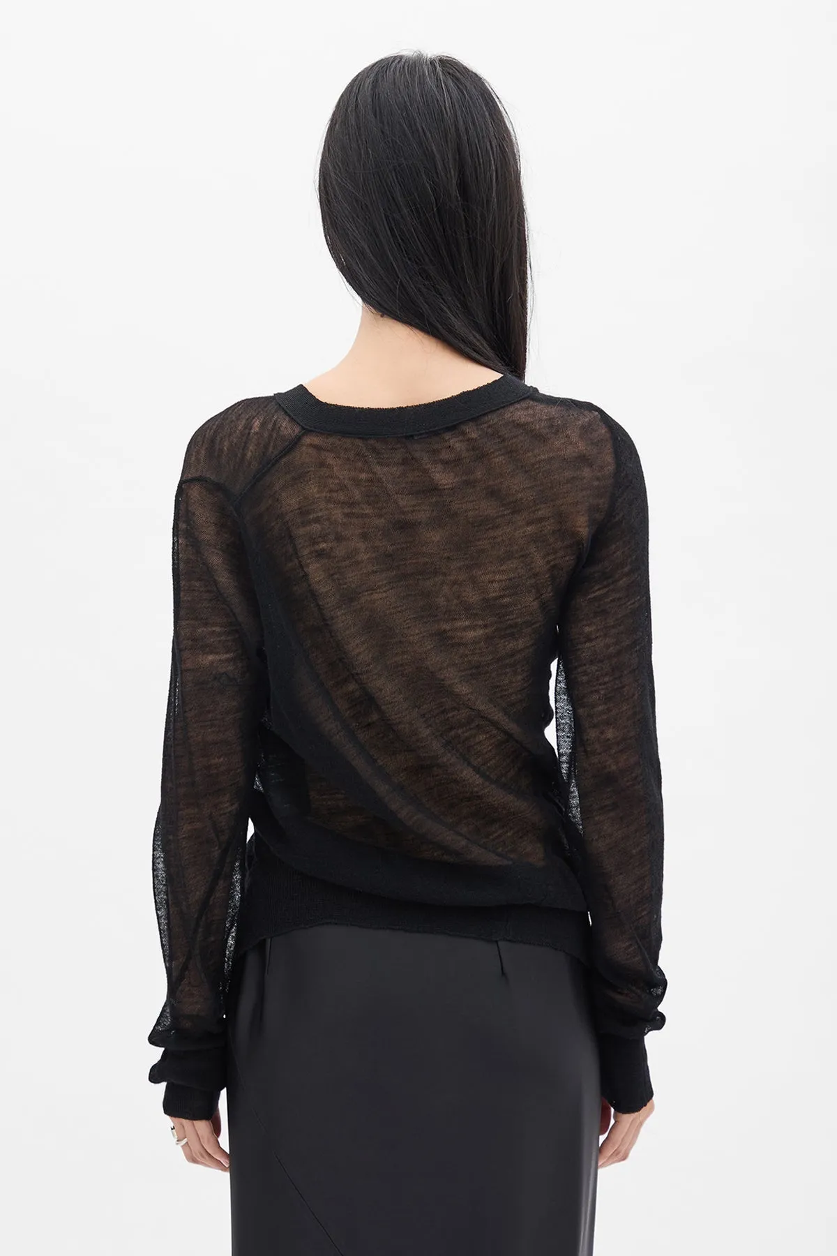 Josa Light Twisted Cardigan sold by Ann Demeulemeester product image thumbnail 3