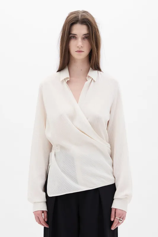 Alba Asymmetric Wrap Shirt sold by Ann Demeulemeester