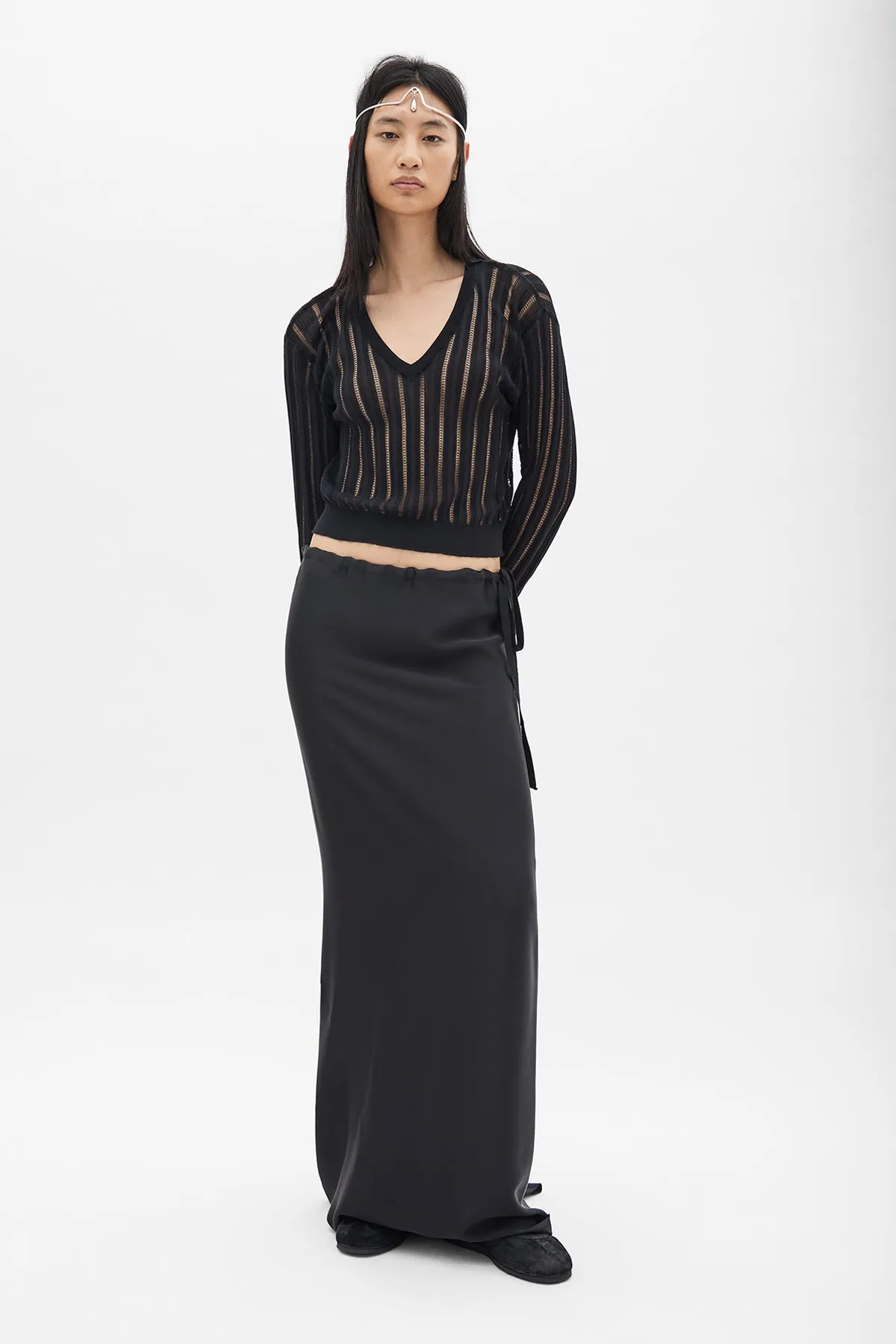 Eveline Long Bias Skirt sold by Ann Demeulemeester product image thumbnail 4