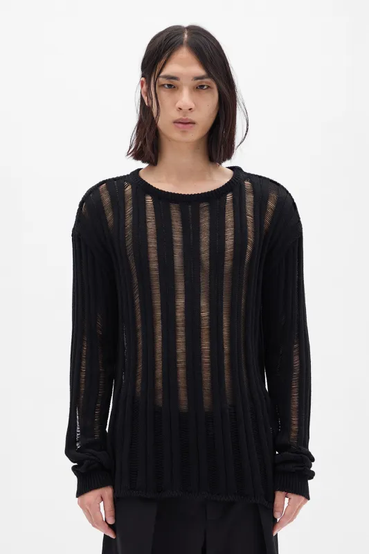Danial Ladder Stitch Oversize Sweater made by Ann Demeulemeester