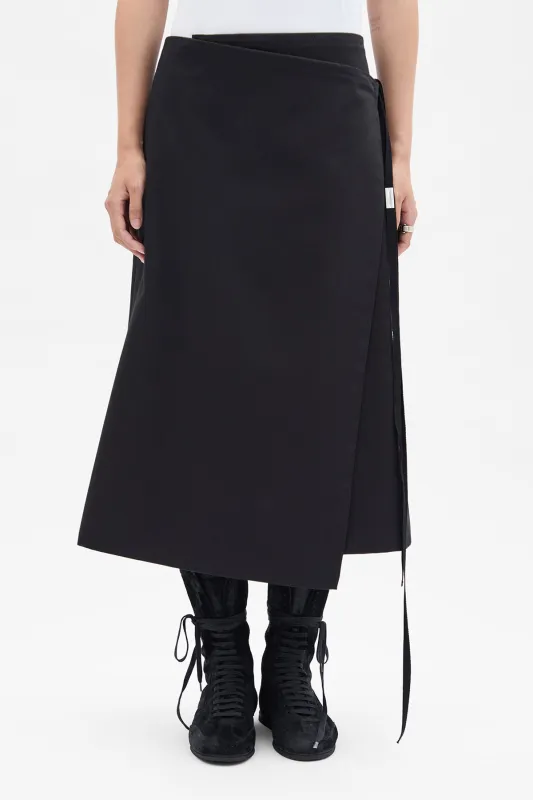 Fabi Midi Apron Wrap Skirt sold by Ann Demeulemeester