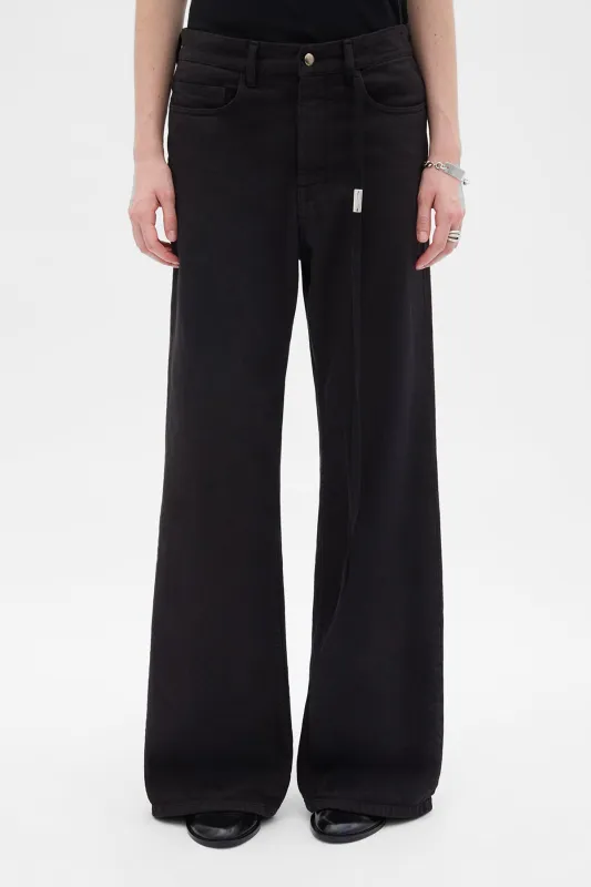 Genoveva 5 Pockets Relaxed Flared Trousers made by Ann Demeulemeester