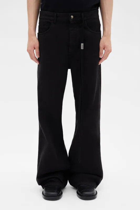 Modest 5 Pockets Relaxed Flared Trousers made by Ann Demeulemeester