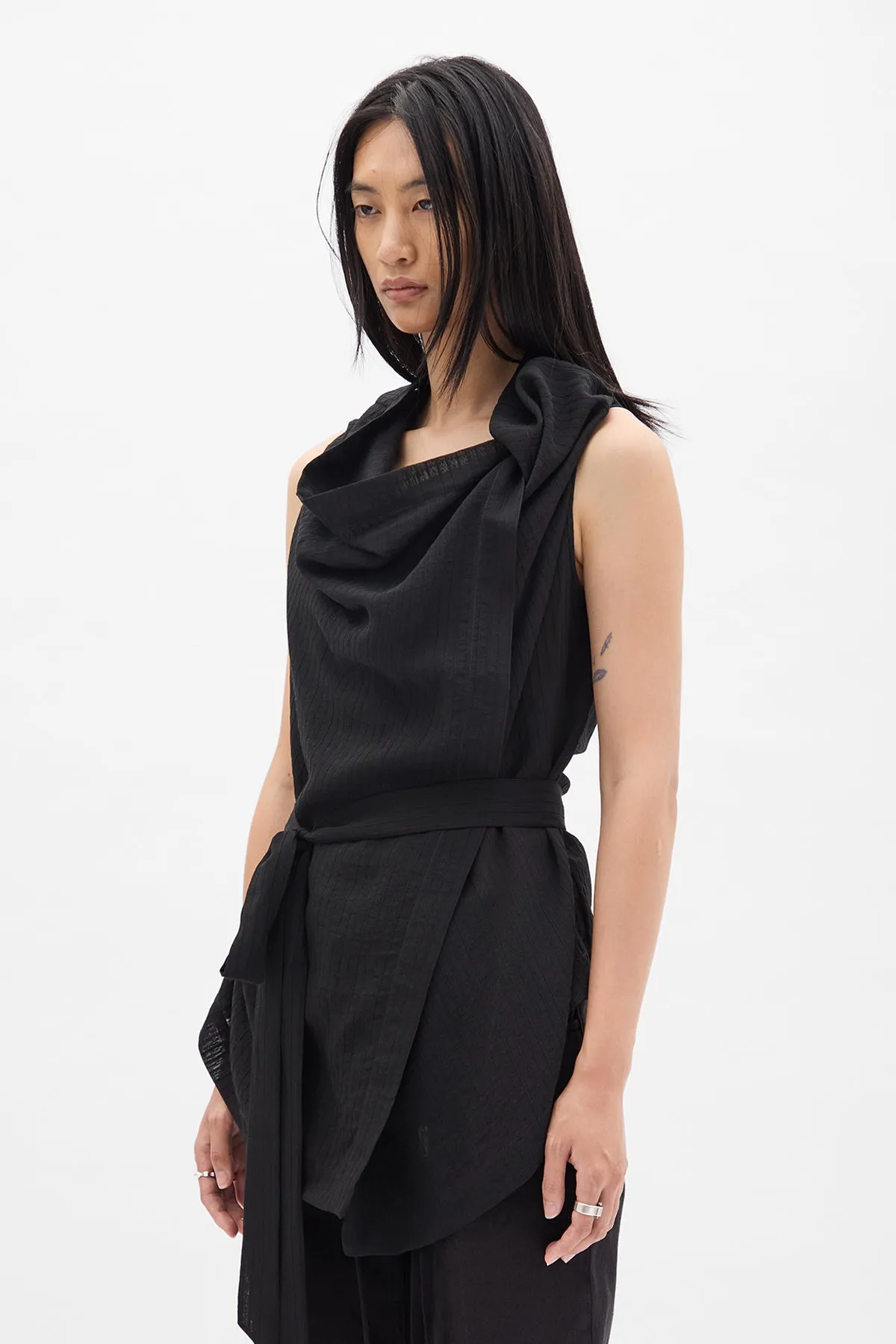 Macy Asymmetric Wrap Top sold by Ann Demeulemeester product image thumbnail 2