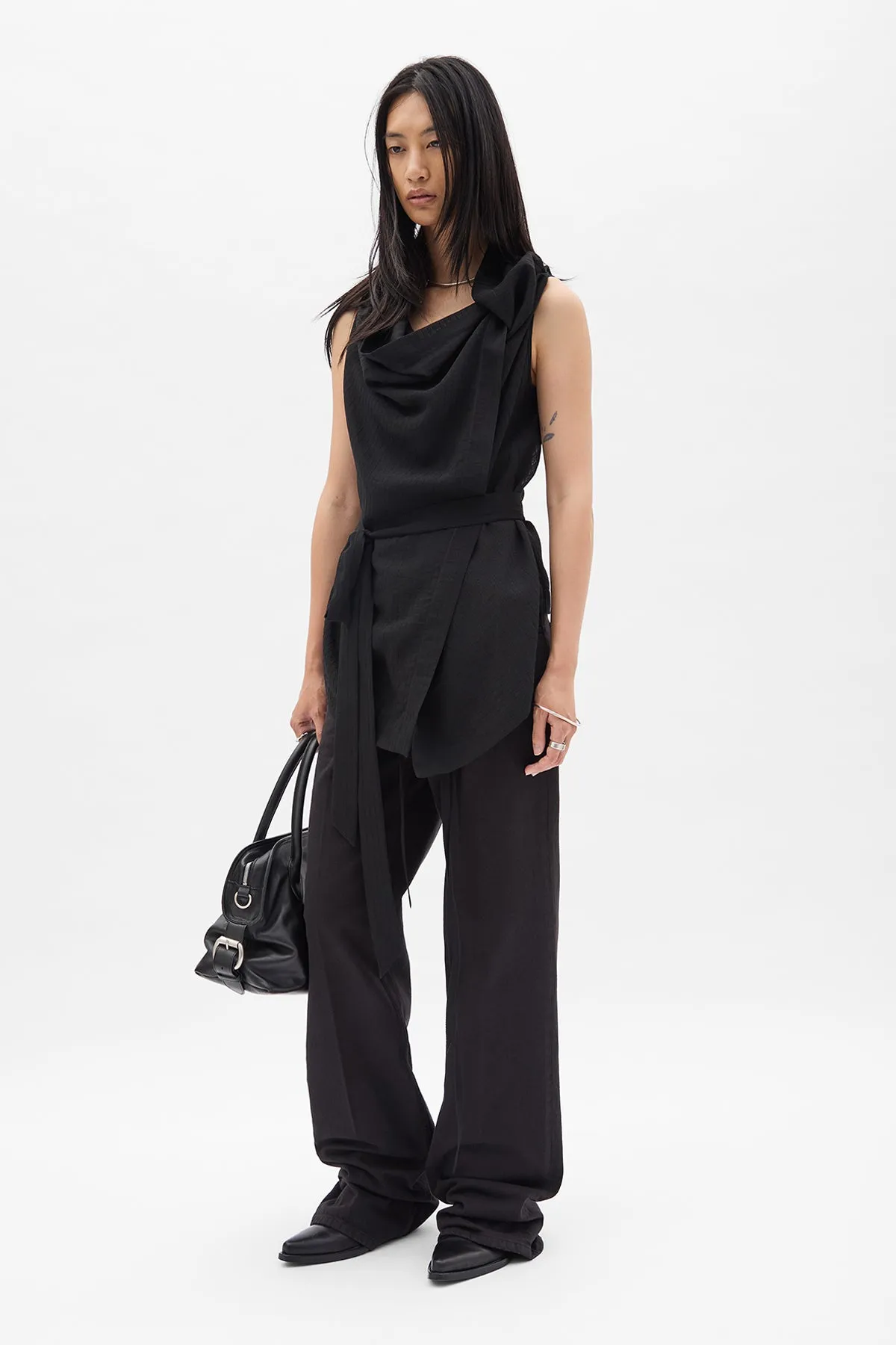 Macy Asymmetric Wrap Top sold by Ann Demeulemeester product image thumbnail 4