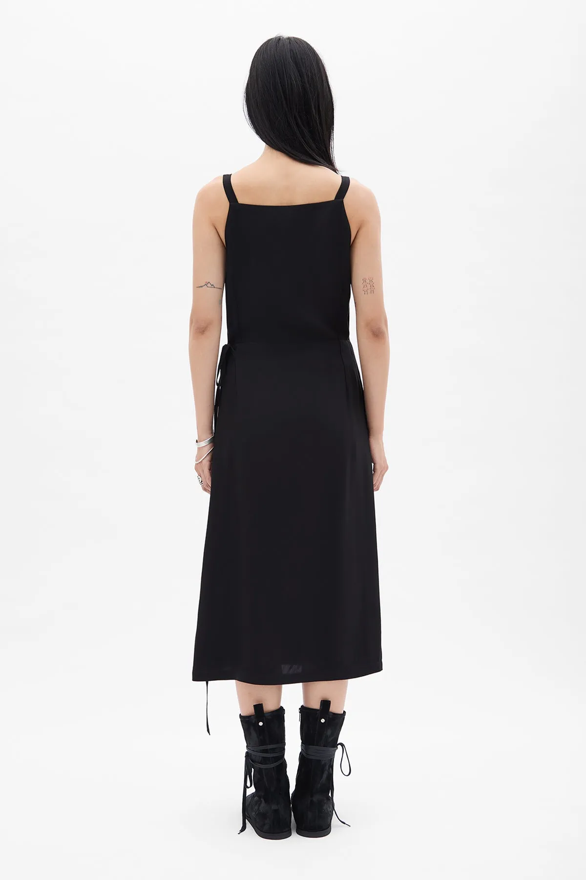Desi Midi Apron Wrap Dress sold by Ann Demeulemeester product image thumbnail 3