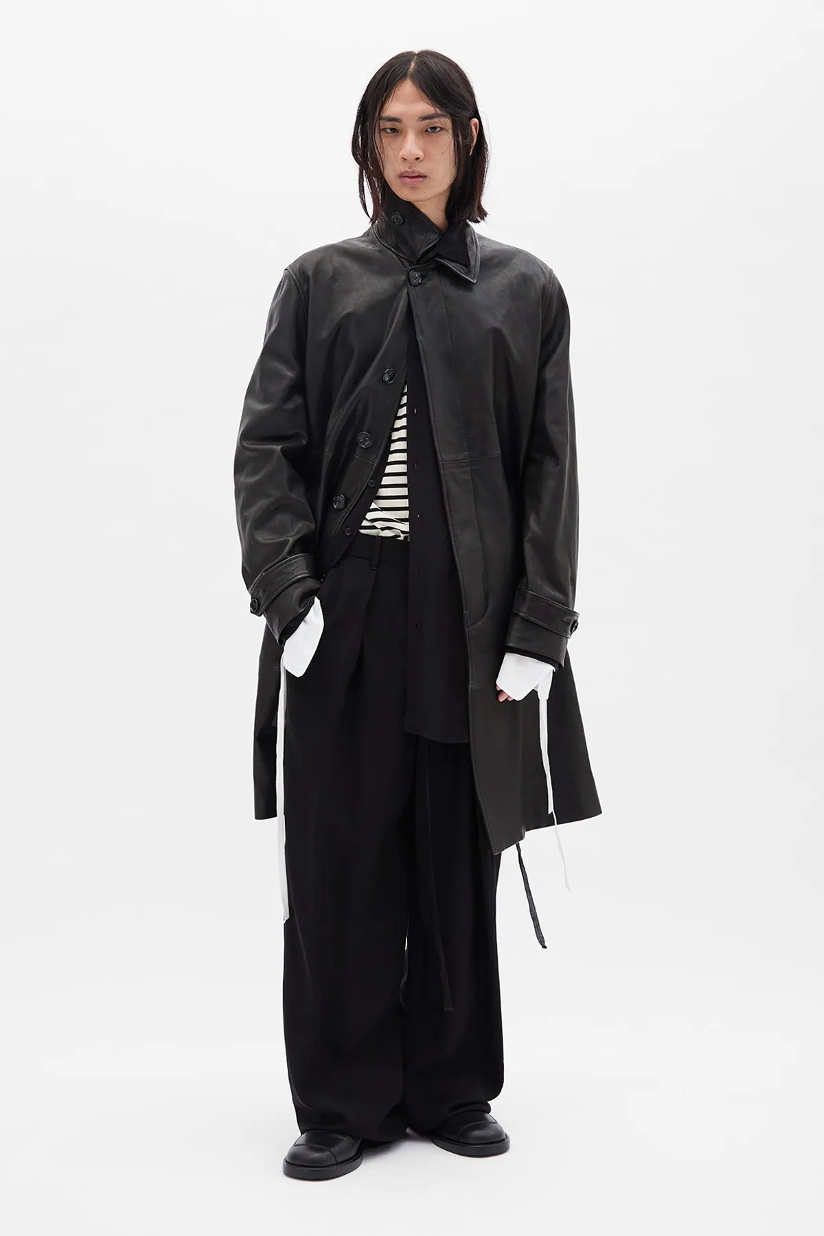 Botel Wide Leg Pleated Trousers sold by Ann Demeulemeester product image thumbnail 4