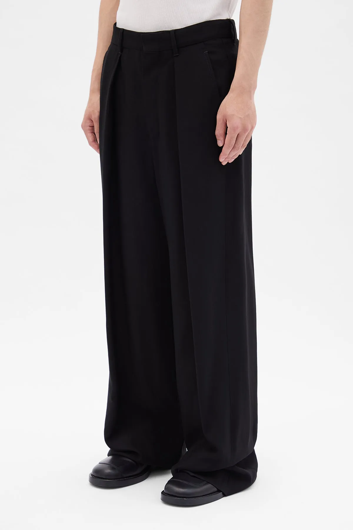 Botel Wide Leg Pleated Trousers sold by Ann Demeulemeester product image thumbnail 2