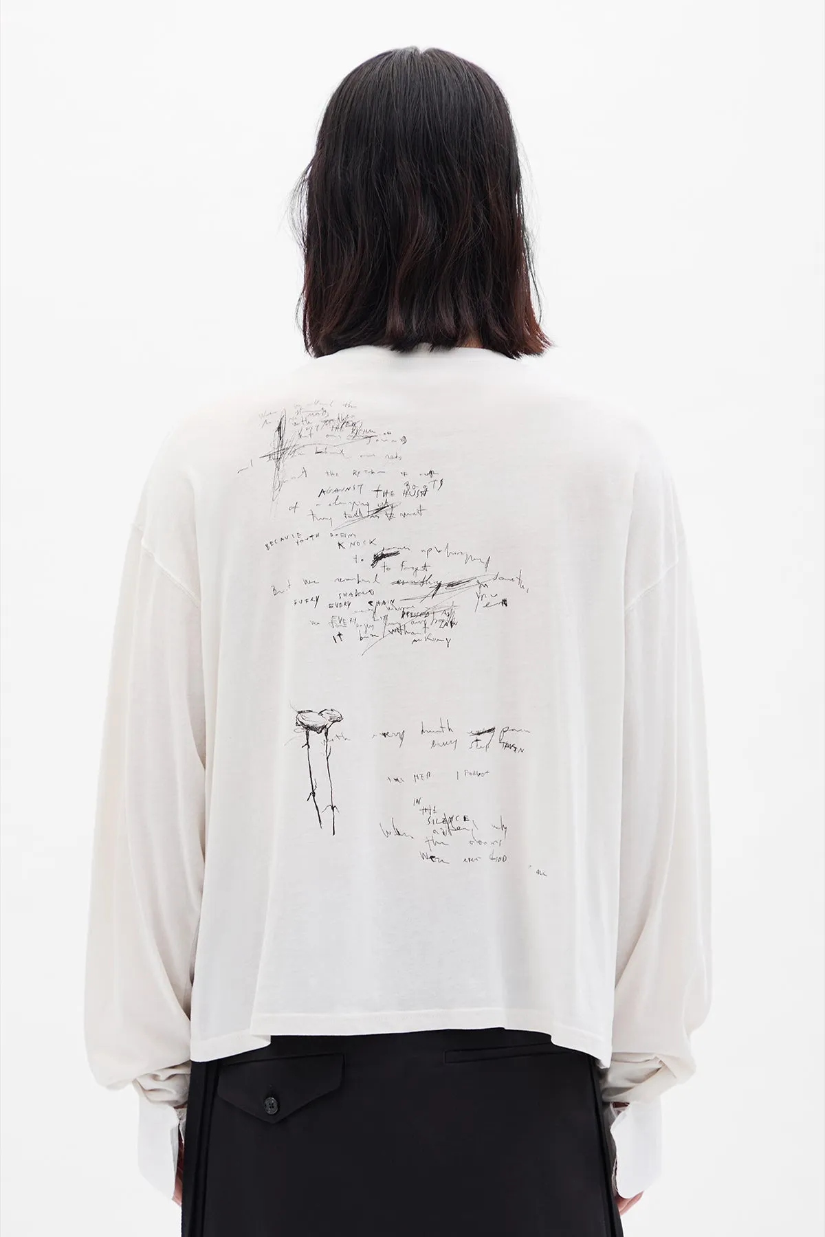 Emiliuis Sketch Print Long Sleeve T-Shirt sold by Ann Demeulemeester product image thumbnail 3