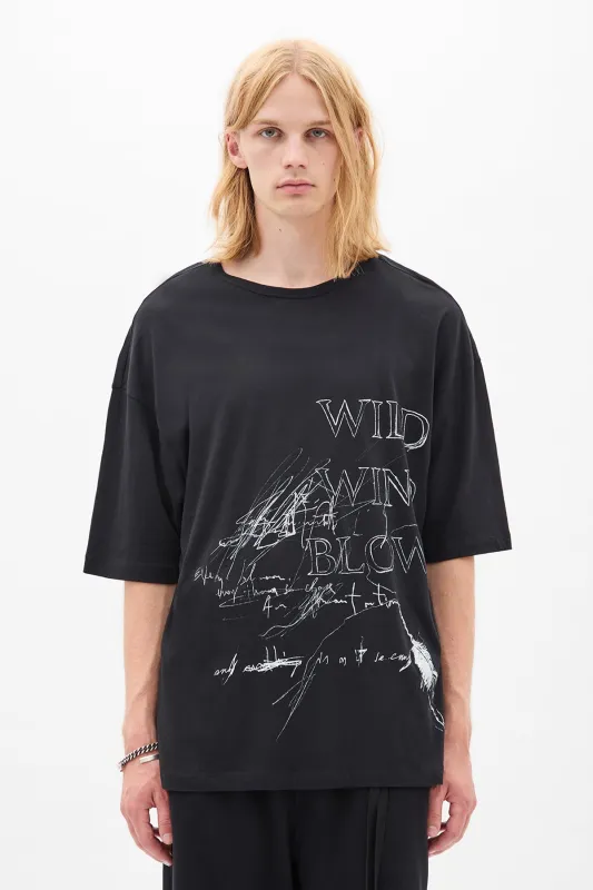 Dieter ''Wild Wind Blows'' High Comfort T-Shirt made by Ann Demeulemeester