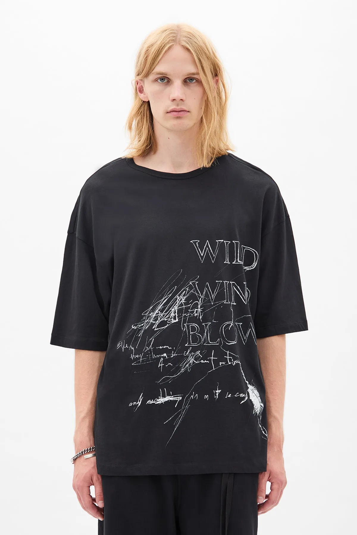 Dieter ''Wild Wind Blows'' High Comfort T-Shirt sold by Ann Demeulemeester