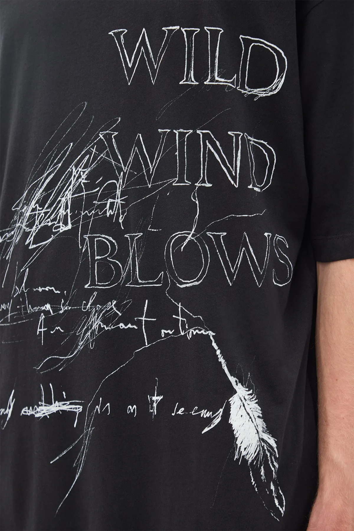 Dieter ''Wild Wind Blows'' High Comfort T-Shirt sold by Ann Demeulemeester product image thumbnail 5