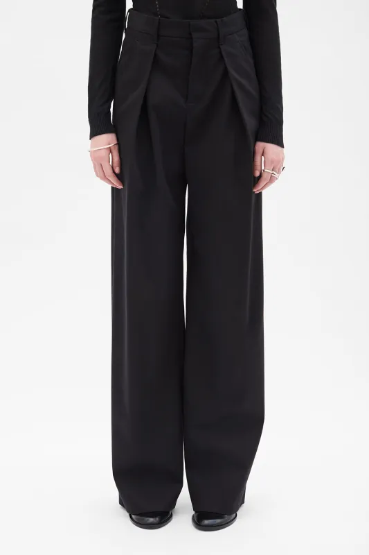 Nouke Wide Leg Pleated Trousers sold by Ann Demeulemeester