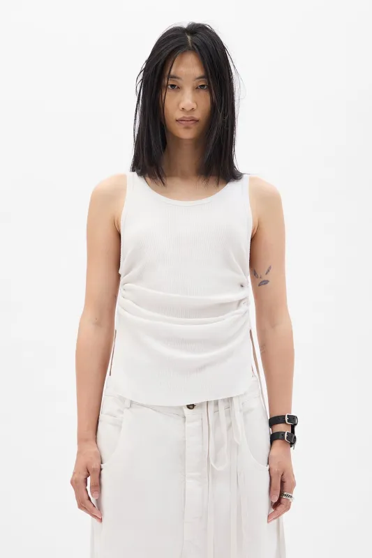 Mara Wrinkled Cropped Tank Top made by Ann Demeulemeester