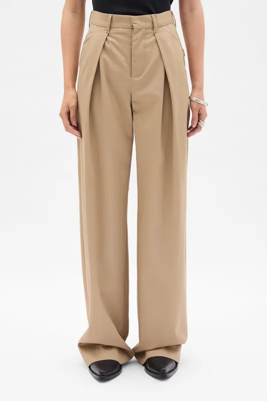 Nouk Wide Leg Pleated Trousers sold by Ann Demeulemeester