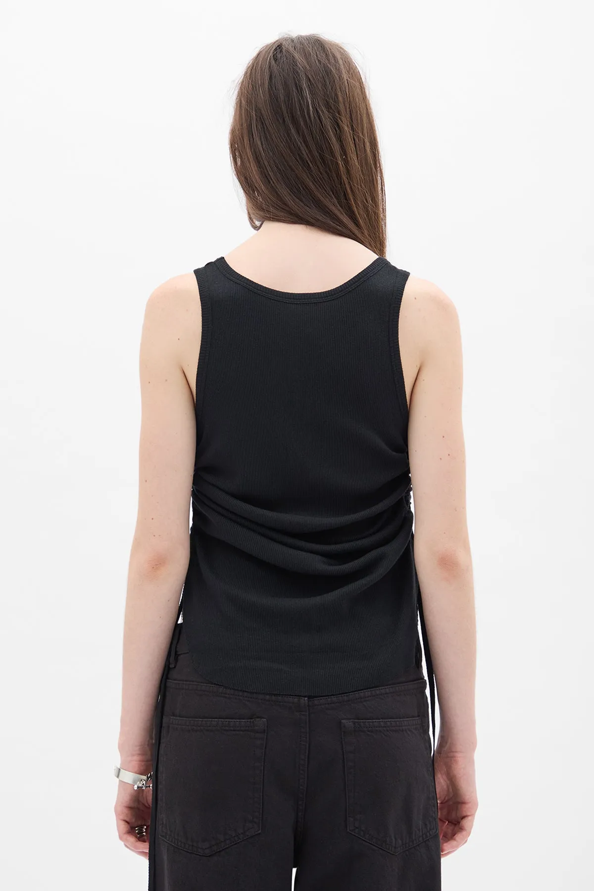 Mara Wrinkled Cropped Tank Top sold by Ann Demeulemeester product image thumbnail 3