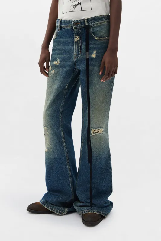 Toos 5-Pockets Slim Fit Bootcut Trousers made by Ann Demeulemeester
