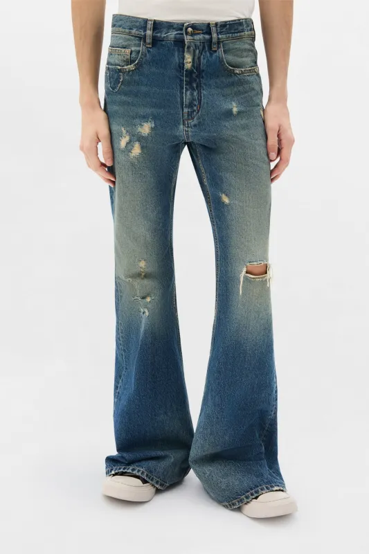 Hamo 5-Pockets Slim Fit Bootcut Trousers made by Ann Demeulemeester