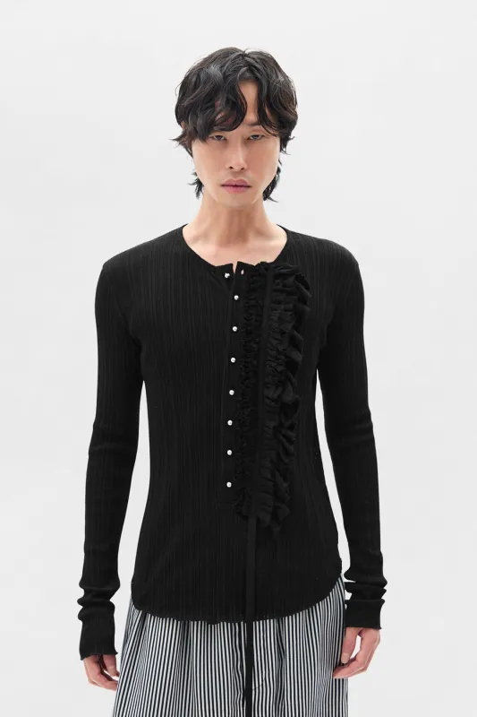 Maris Long Sleeves Serafino Top made by Ann Demeulemeester