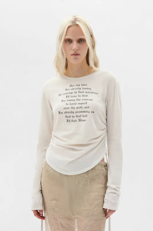 Dot Wrinkled Cropped Long Sleeve Top made by Ann Demeulemeester