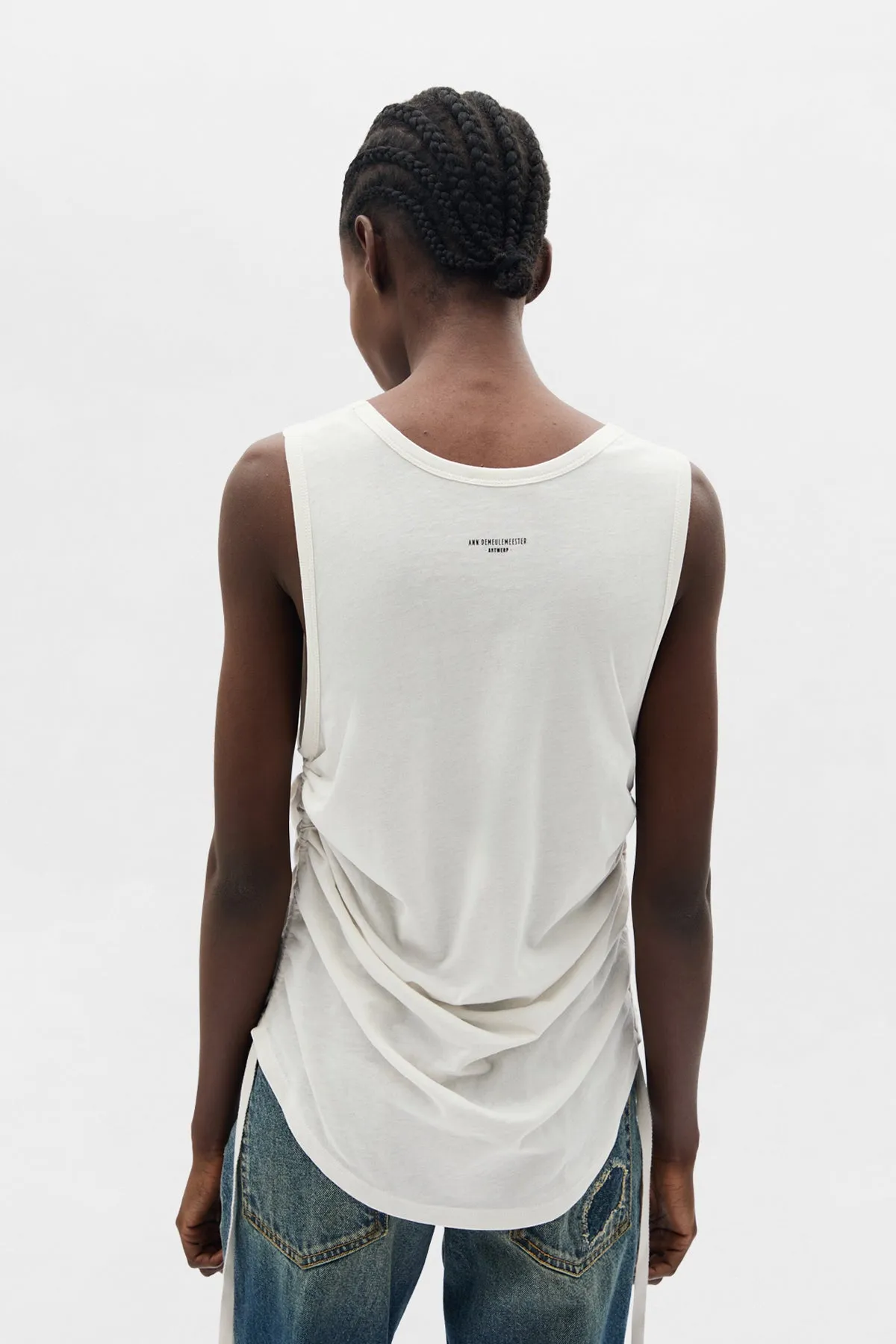 Mexi Wrinkled Cropped Tank Top sold by Ann Demeulemeester product image thumbnail 3