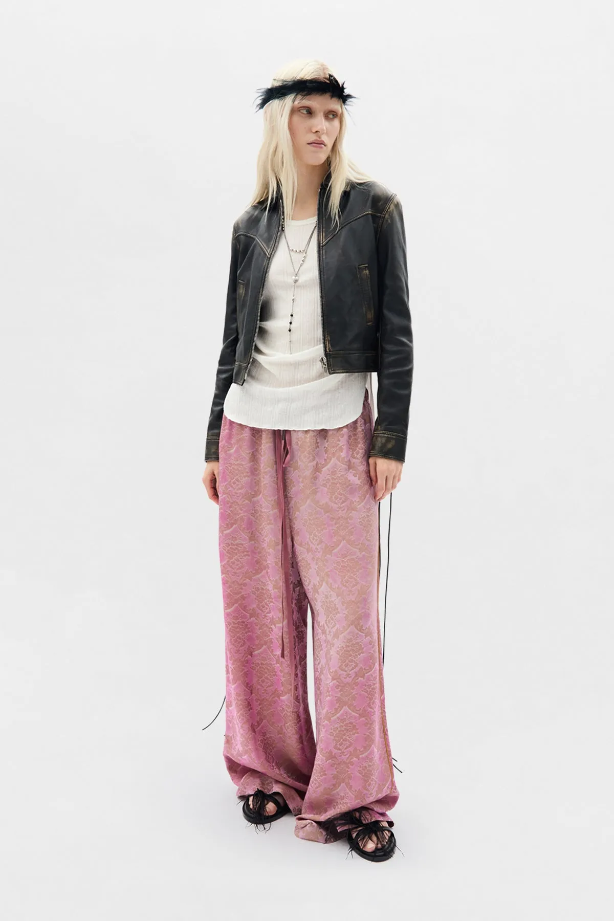 Mara Wrinkled Cropped Tank Top sold by Ann Demeulemeester product image thumbnail 4