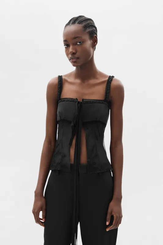 Gila Balconette Top with Panels made by Ann Demeulemeester