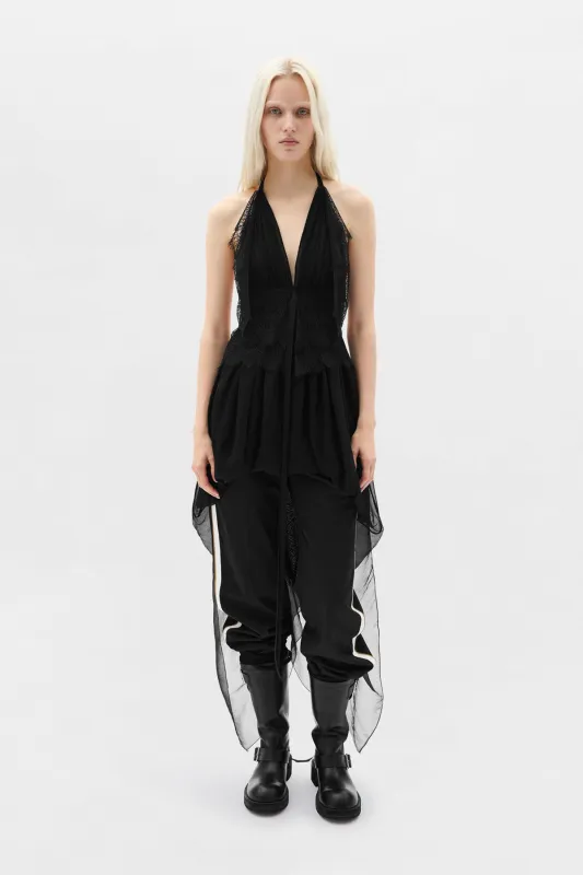 Dory Asymmetric Panel Top with Lace made by Ann Demeulemeester