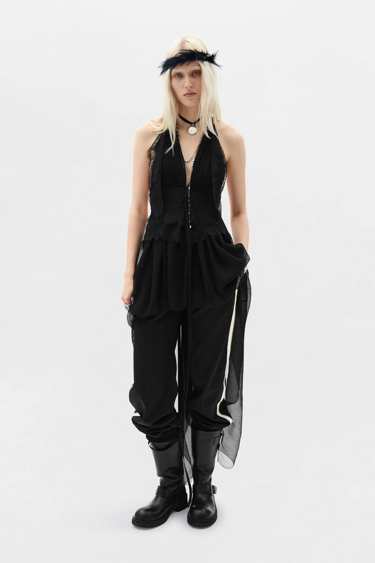 Dory Asymmetric Panel Top with Lace sold by Ann Demeulemeester product image thumbnail 4