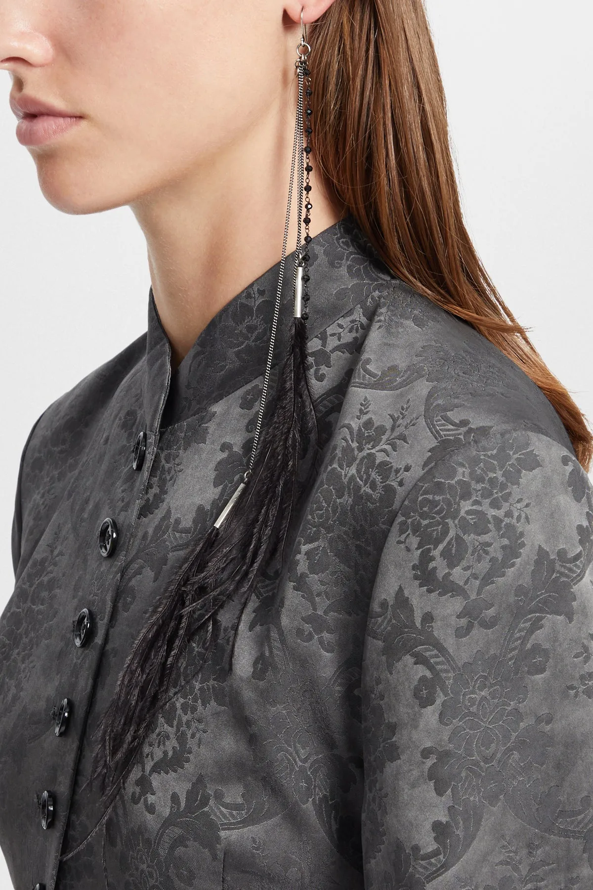 Goia Earrings with Chains and Feathers sold by Ann Demeulemeester product image thumbnail 3