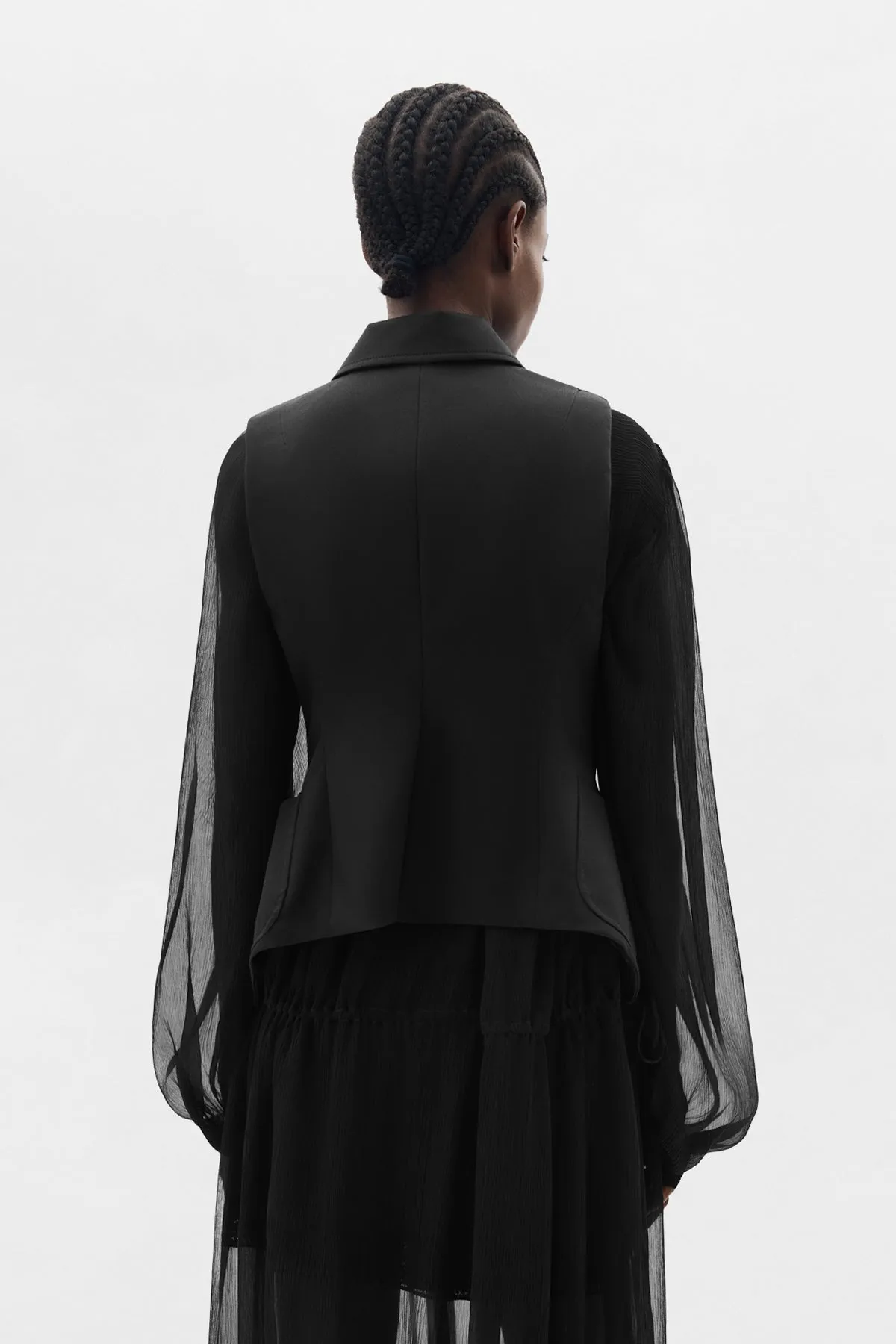 Lune Open Front Waistcoat sold by Ann Demeulemeester product image thumbnail 3