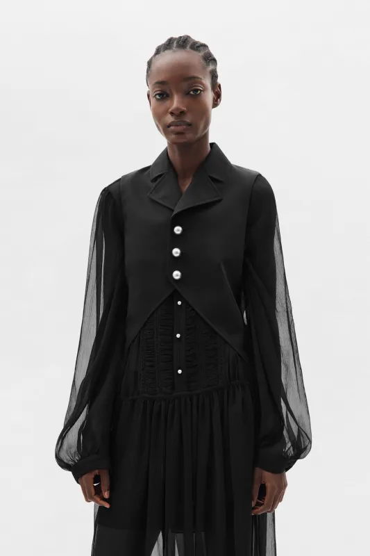 Lune Open Front Waistcoat made by Ann Demeulemeester