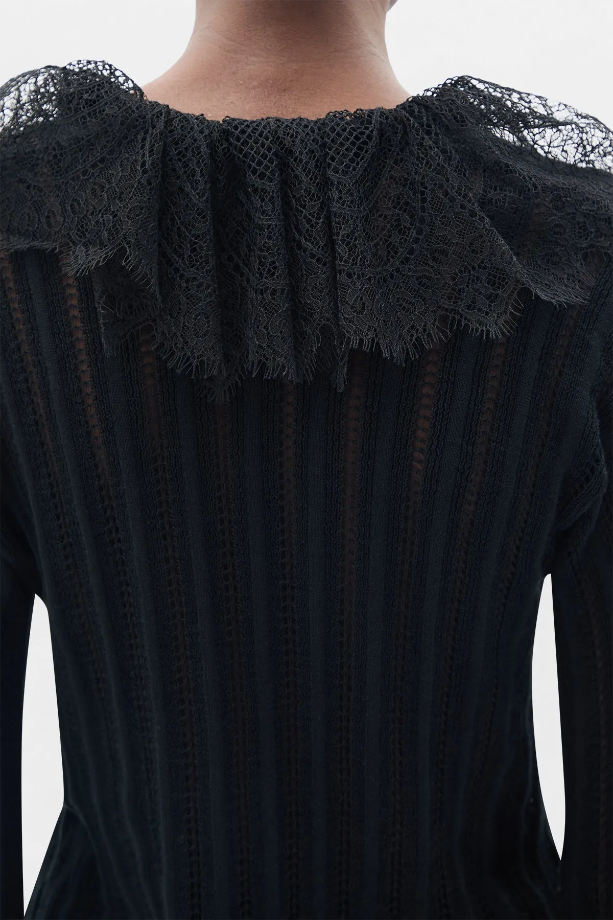 Nya Open Rib Fitted Cardigan sold by Ann Demeulemeester product image thumbnail 5