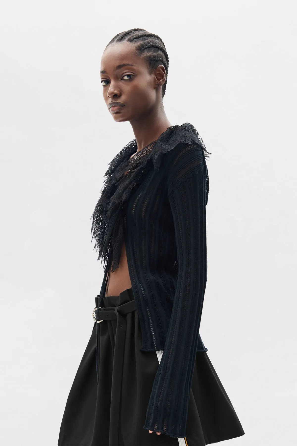 Nya Open Rib Fitted Cardigan sold by Ann Demeulemeester product image thumbnail 2