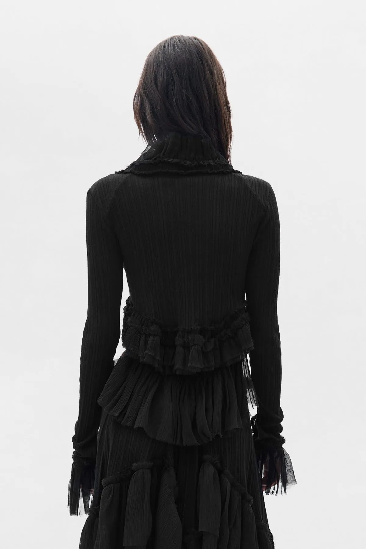 Jedi Long Sleeve Open Front Top sold by Ann Demeulemeester product image thumbnail 3