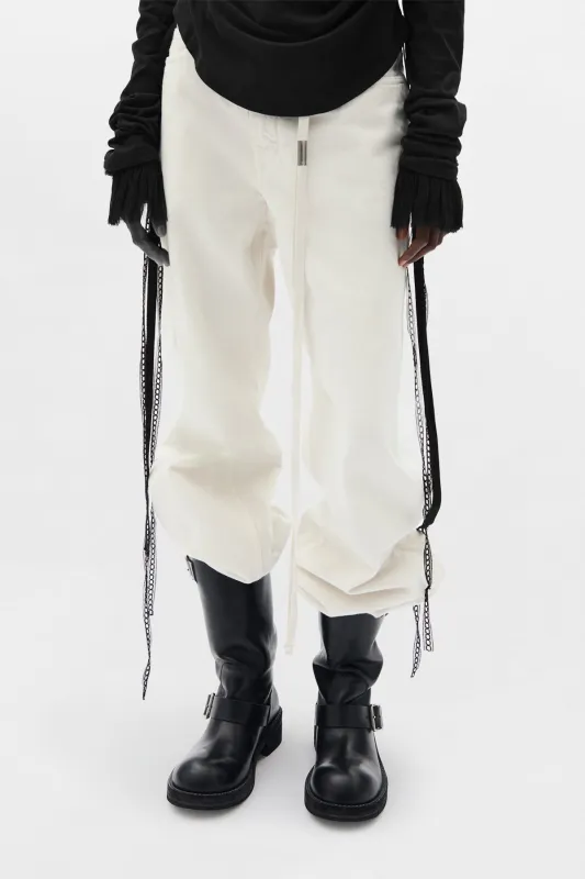 Sann Ruffled Cuffs With Lace Ribbons made by Ann Demeulemeester