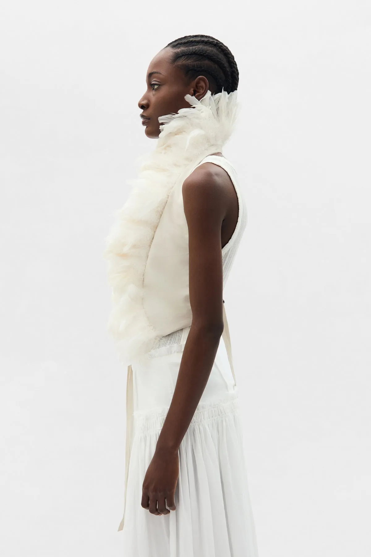 Idje Open Waistcoat with Feathers sold by Ann Demeulemeester product image thumbnail 2