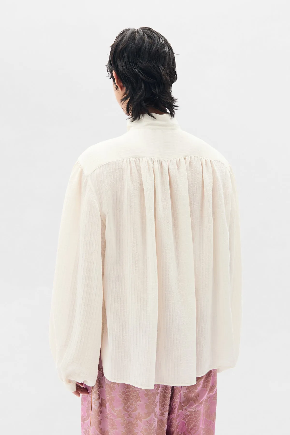 Thorald High Comfort Cropped Serafino Top sold by Ann Demeulemeester product image thumbnail 3