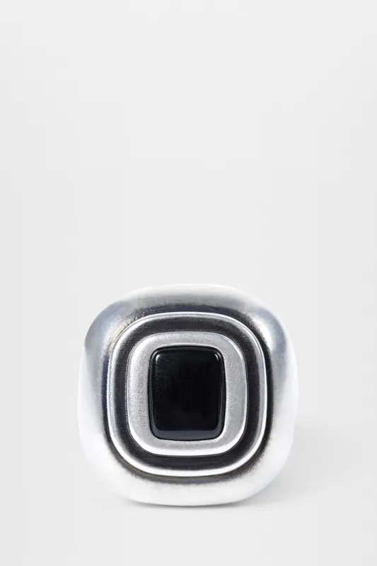 Merr Wide Enameled Ring made by Ann Demeulemeester